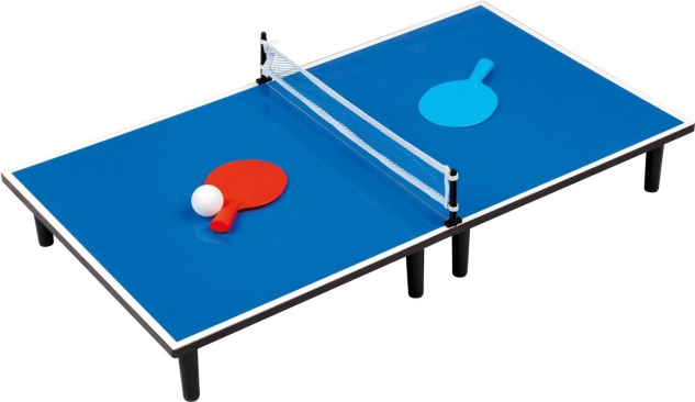 Tennis da tavolo – tavolo blu portatile di medie dimensioni con accessori