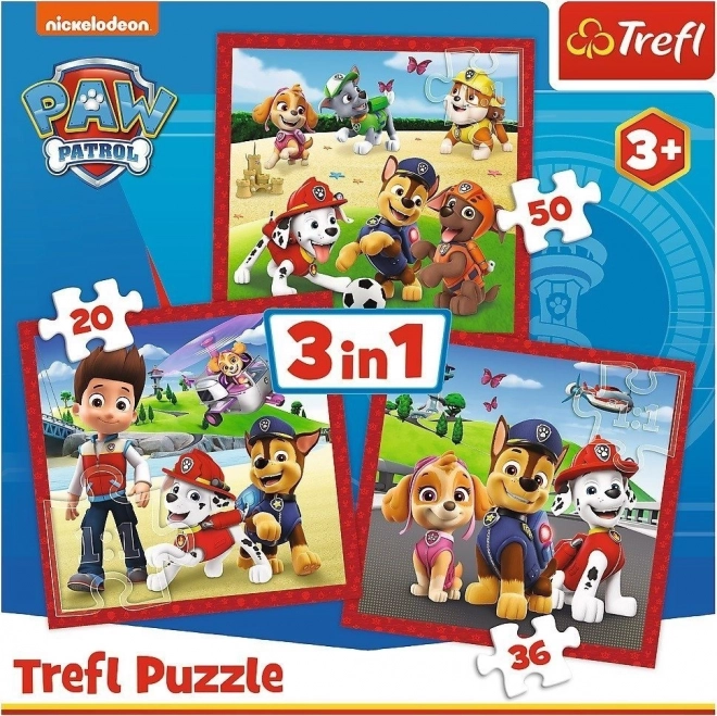 Puzzle 3in1 Cagnolini Allegri, Paw Patrol