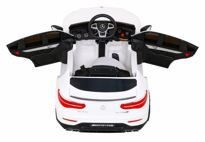Mercedes Benz GLC63S per bambini bianco + telecomando + trazione 4x4 + MP3 LED + EVA + avvio lento
