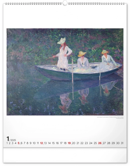 Calendario da parete Claude Monet 2025