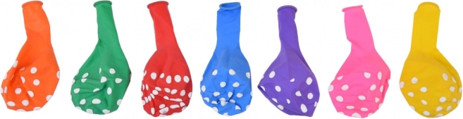 Palloncini colorati con pois bianchi - set da 100 pezzi