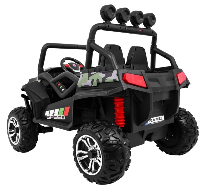 Veicolo Fuoristrada per Bambini Grand Buggy 4x4 con Mimetizzazione, Illuminazione LED e Radio MP3