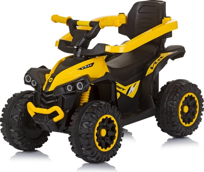 Bicicletta senza pedali con tetto e asta direzionale Chipolino ATV gialla