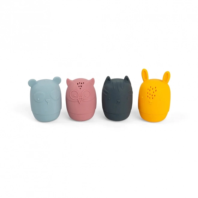 Set di giocattoli da bagno Bigjigs Toys Animali in silicone