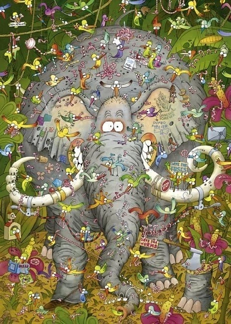 Puzzle Heye Vita dell'Elefante 1000 pezzi