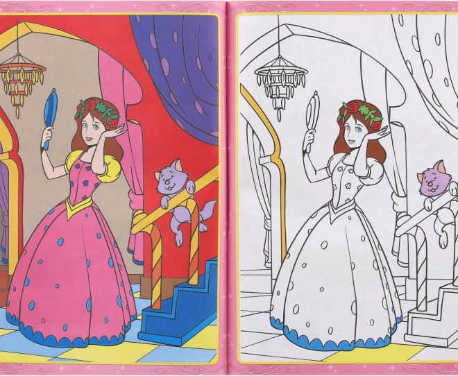Album da colorare con bellissime principesse con adesivi