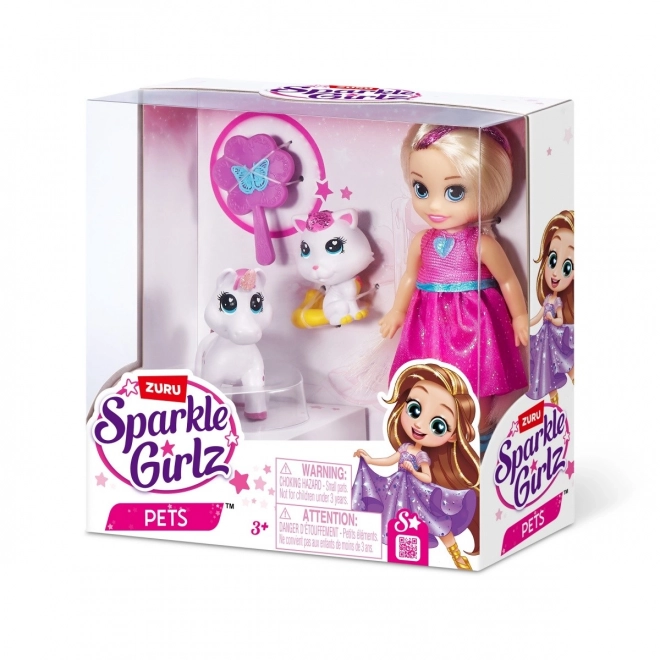 Bambola Principessa Sparkle Girlz con Animali