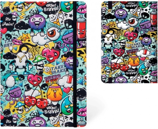 Quaderno A5 con copertine rigide, design graffiti