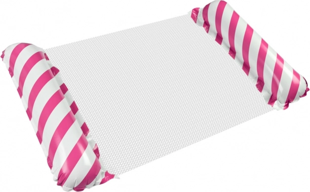 Lettino gonfiabile rosa per spiaggia e piscina