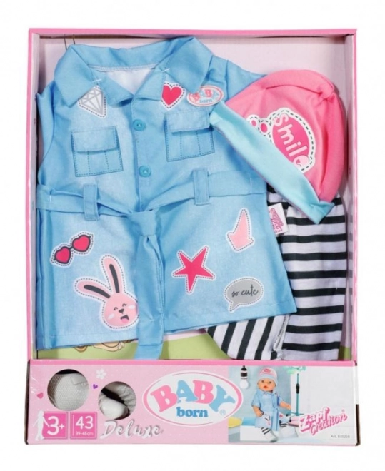 Vestitino Deluxe in denim per bambola BABY born 43 cm