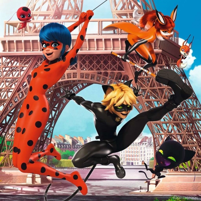 Puzzle Miraculous Ladybug e Chat Noir 3x49 pezzi