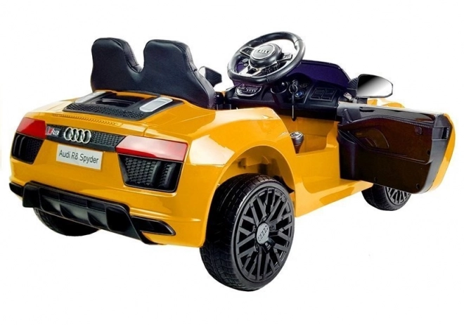 Auto elettrico per bambini Audi R8 Spyder giallo