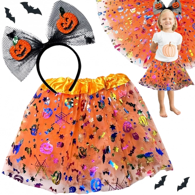 Costume di Halloween con gonna tutu e fascia