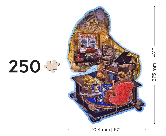 Puzzle in legno Giradischi Accogliente 250 pezzi