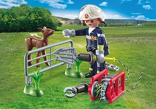 Set Figura PLAYMOBIL Vigili del Fuoco - Salvataggio Animali