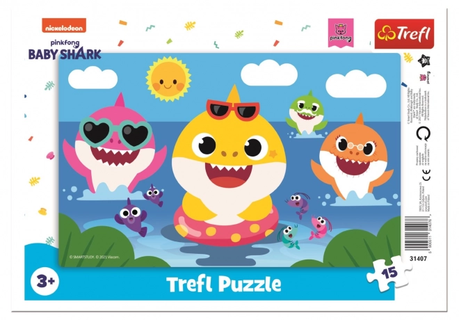 Puzzle Trefl Baby Shark Veseli Squaletti 15 Pezzi