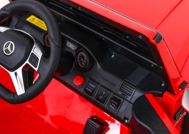 Mercedes G63 AMG Auto a batteria Rosso + Telecomando + 6 ruote EVA + Avvio lento + MP3 LED