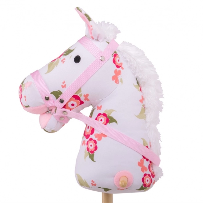 Cavallo a bastone in legno rosa Bigjigs Toys