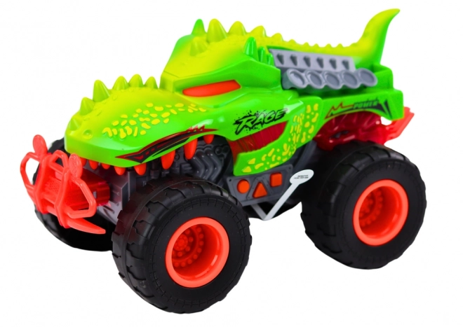 Auto Fuoristrada Dinosauro T-Rex con Luci e Suoni Verde