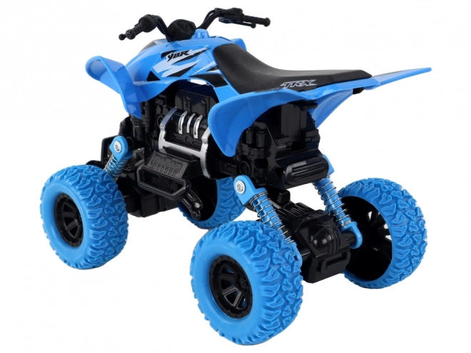 Quad da Spinta per Bambini con Motore a Frizione e Ruote in Gomma Blu