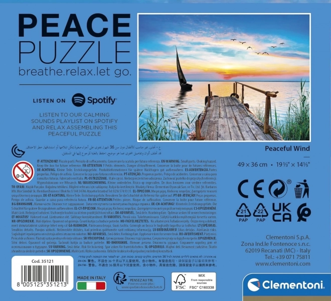 Clementoni puzzle della pace: vento tranquillo 500 pezzi