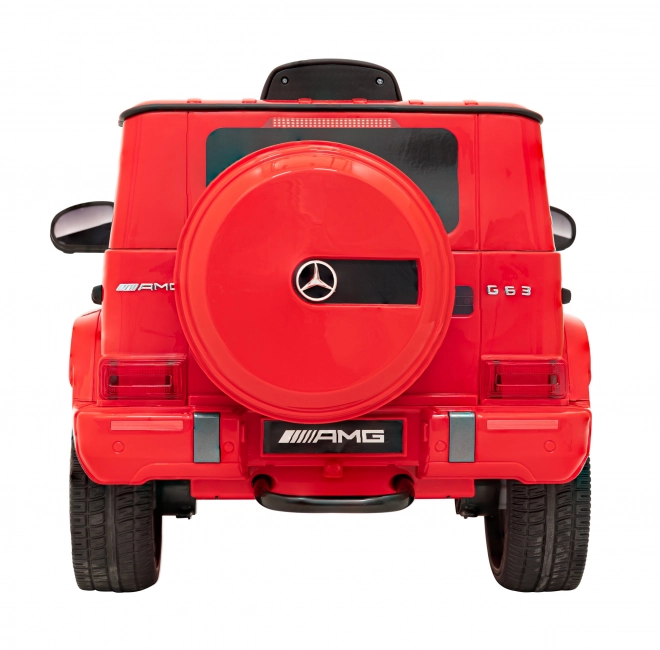 Mercedes AMG G63 per bambini Rosso + telecomando + MP3 LED + avvio lento + EVA + cinture