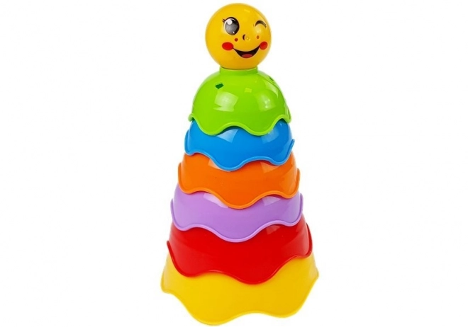 Piramide colorata per bambini con tazze