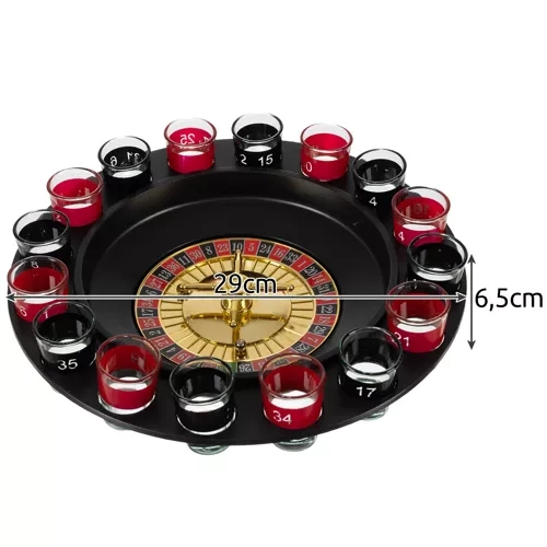 Set roulette alcolica con bicchierini