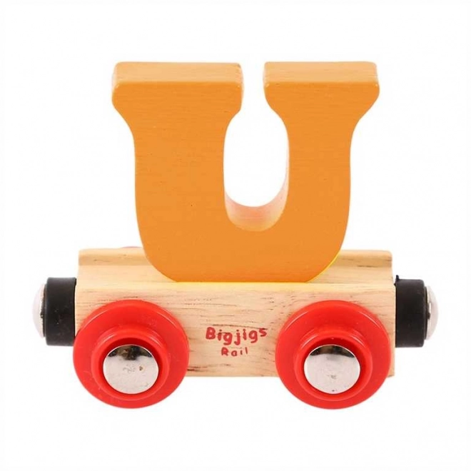 Bigjigs Rail vagone lettera U in legno per trenino