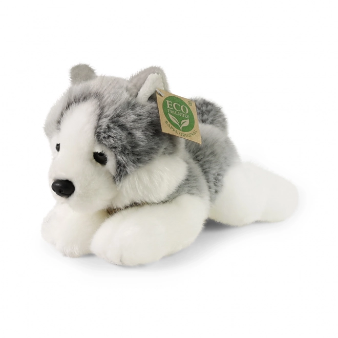 Cane husky peluche fatto con materiali ecologici