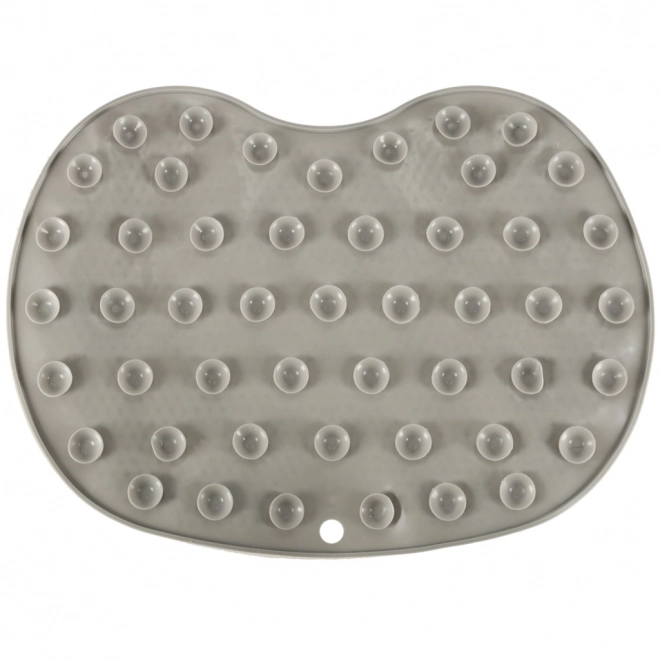 Spazzola massaggiante in silicone per doccia con ventose grigio