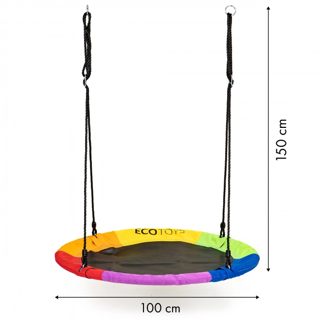 Altalena da giardino Nido di cicogna multicolore ECOTOYS