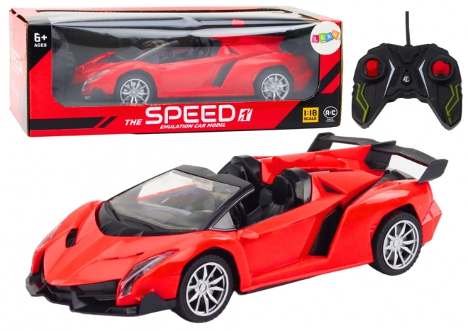 Auto sportivo radiocomandato rosso 1:18