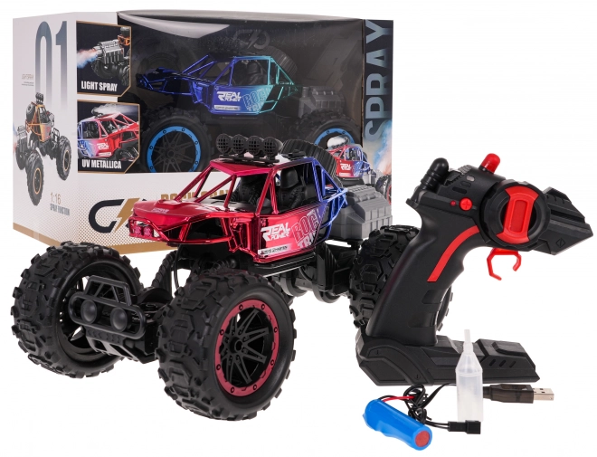 Crawler con funzione di fumo R/C rosso