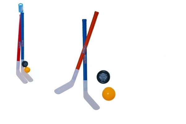 Hockey Set per Bambini con 2 Mazze in Plastica e Puck