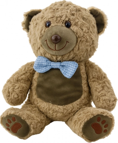 Orsetto di peluche con papillon blu 30 cm