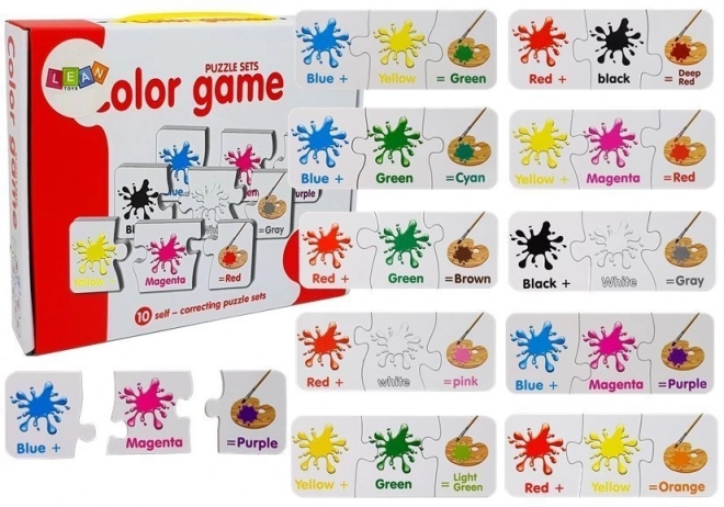 Puzzle educative colori inglesi 10 connessioni