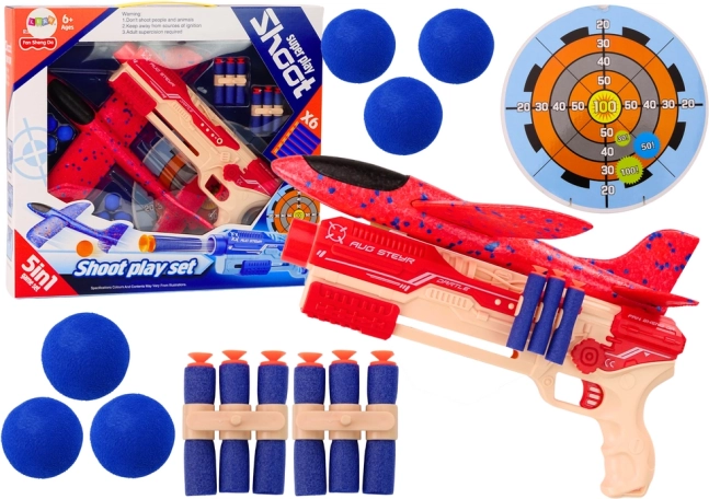 Lancia-palline in schiuma Aircraft Shield Set 5in1