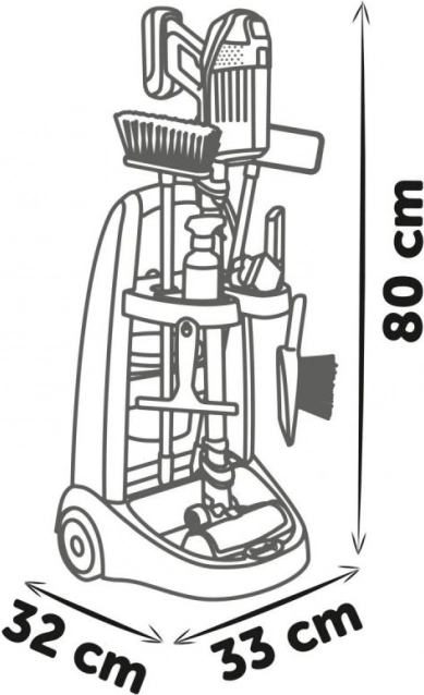 Carrello per piccola addetta alle pulizie con aspirapolvere Rowenta
