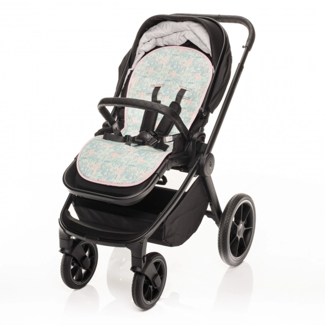 Cuscino traspirante per passeggino Breeze Jungle Pink