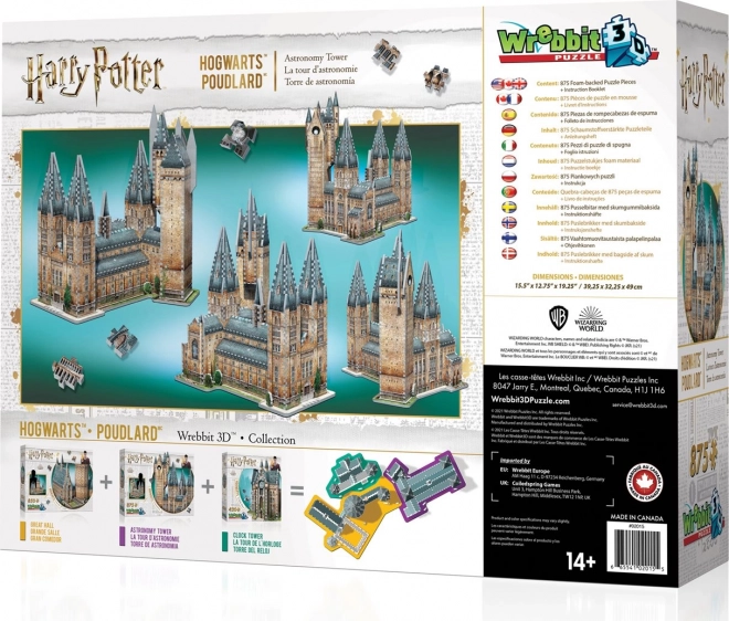 Puzzle 3D Wrebbit Harry Potter Torre di Astronomia