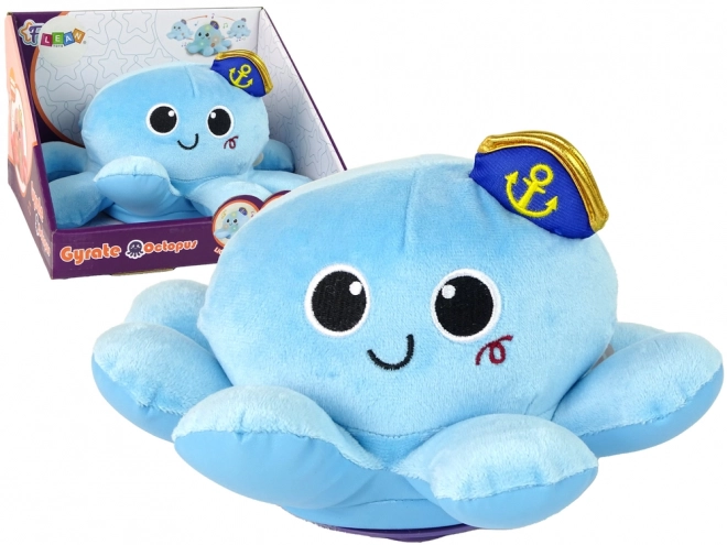 Peluche Polpo Luci Suoni Blu