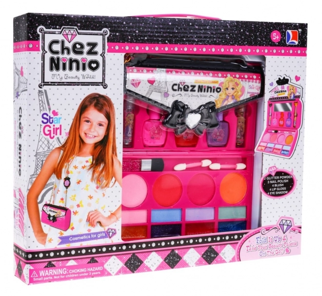 Set per Trucco Borsa Rosa per Bambini 5+ con Cosmetici Colorati e Accessori