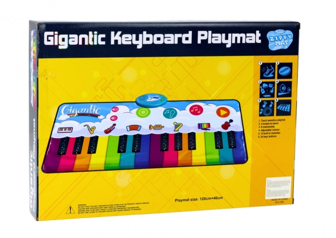 Tappeto da ballo educativo Rainbow Pianoforte con 10 melodie