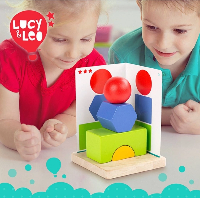 Gioco geometria semplice in legno Lucy & Leo