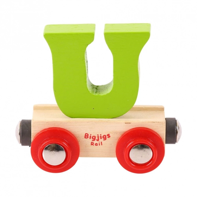 Bigjigs Rail vagone lettera U in legno per trenino