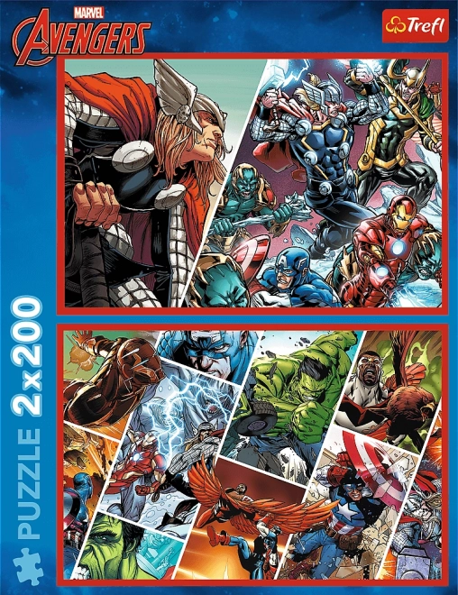 Puzzle 2x200 Pezzi Difensori del Mondo Avengers Marvel