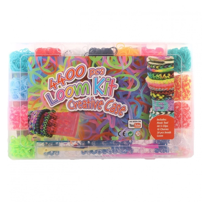 Kit mega elastici per loom 4400 pezzi 35x22x4 cm