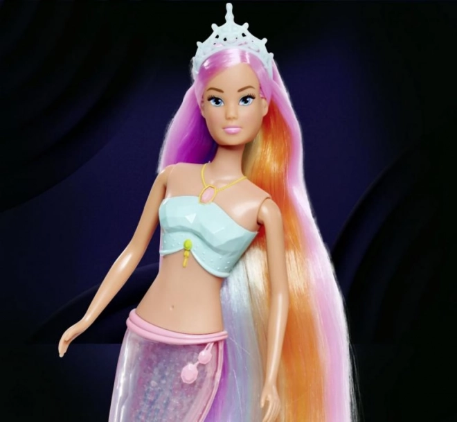 Bambola Steffi Sirena con Pinna Magica e Luminosa