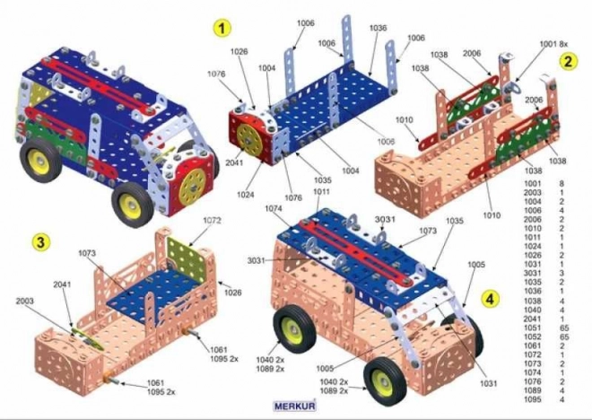 Costruzioni MERKUR 30 Modelli